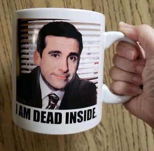 The Office Mug I AM DEAD INSIDE Michael Scott NBC Official Merch Large 20 oz NEW - Picture 1 of 7