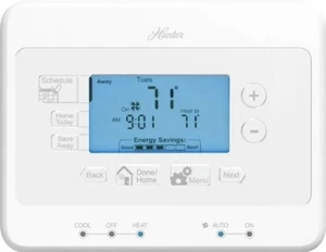 Hunter Home Comfort 44378 Digital 7 Day Programmable Thermostat with Save Away/H - Picture 1 of 3