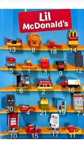 McDonalds Lil’ McDonald Lote 4 Juguetes 8, 11, 12, 21 Boo Cubo Incluido Sin Abrir - Imagen 1 de 1