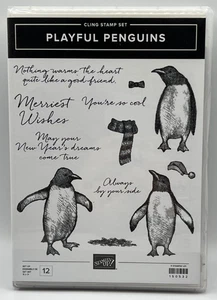 STAMPIN UP Cling Mount Playful Penguins *brandneu* - Bild 1 von 2