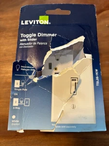 Leviton Kippdimmer mit Schieber 3-fach 1-polig weiß 600W TSL06-1KW OPEN BOX - Bild 1 von 7