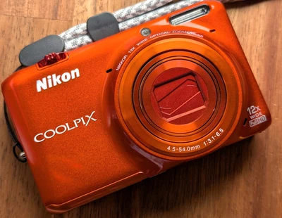 N MINT Nikon COOLPIX S6500 16.0MP orange Digital Camera 16MP 12X Zoom from Japan - Image 1 of 4