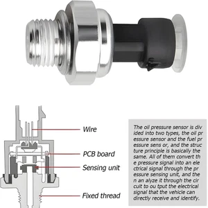 Oil Pressure Sending Unit Sensor For Chevrolet Silverado 1500 2500 3500 12616646 - Foto 1 di 12