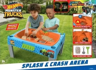 Hot Wheels Monster Trucks Splash & Crash Arena Plastic Sand & Water Table - Image 1 of 4