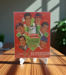 Chesterfield Tobacco Ad Direct Print to Wood Sign Display Photo 8x10 Dimaggio - Picture 1 of 4
