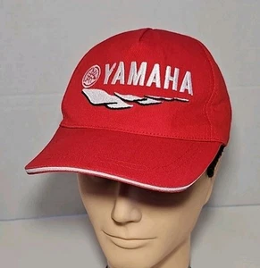 Yamaha Vintage Racing Hat Red Rare Sport Snap Back Cap Hat - Picture 1 of 5