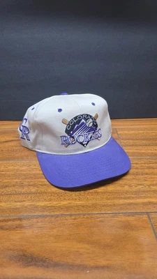 Vintage 1 Apparel Colorado Rockies 2 Bat Logo Snapback Hat Made In USA  - Image 1 of 4