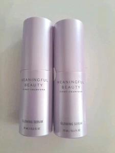 Meaningful Beauty GLOWING SERUM by Cindy Crawford 0.5 fl oz/15 ml LOT OF 2 - Picture 1 of 1