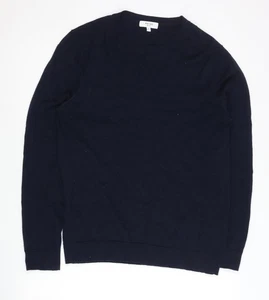 Maglione pullover uomo lana blu Reiss M - Foto 1 di 12