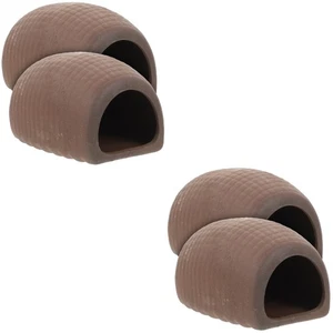 2 PCS Fish Shed Hidden Points Aquarium Hideout Ceramic Tank Cave - Picture 1 of 12