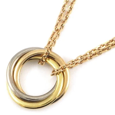 Cartier Necklace Trinity B7218200 Double Chain Circle Round Tri-Color Gold - Image 1 of 4