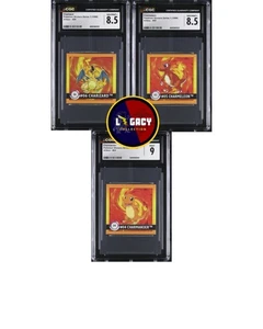 1999 Pokemon Artbox Stickers Series 1 Charizard Charmeleon Charmander Set Graded - Picture 1 of 4