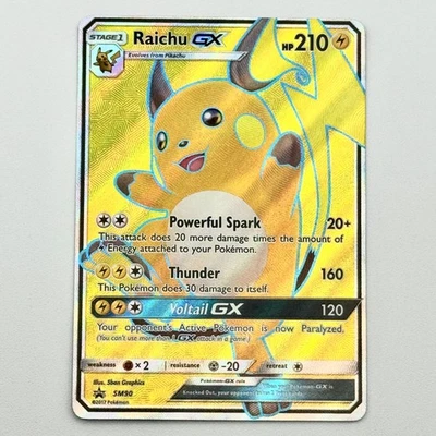 Raichu GX SM90 Near Mint Sun & Moon Black Star Promo Full Art Pokemon TCG - Image 1 of 2