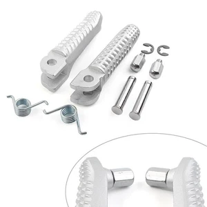 Silver Foot Pegs Footrest Left Right Front Driver For BMW S1000RR 2015 2016 2017 - Bild 1 von 9