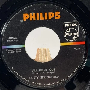 DUSTY SPRINGFIELD 45 RPM ALL CRIED OUT / I WISH I'D NEVER LOVED YOU—VG+ - Picture 1 of 6