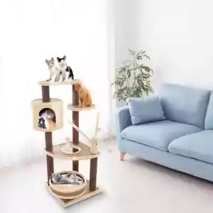 4-Tier Cat Tree Tower โ Multi-Level Play & Nap Center for Indoor Cats ๐ฑ๐ก - Picture 1 of 8