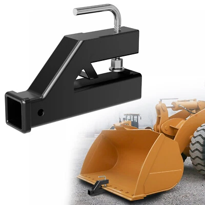 Clamp On Trailer Hitch  For Deere Bobcat Tractor Bucket 2" Ball Mount Receiver - Image 1 of 4