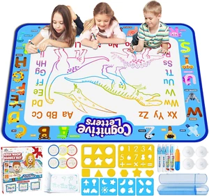 Aqua Water Doodle Mat 40 X 32 Inches Large Magic Drawing Doodling Mat Coloring - Picture 1 of 12