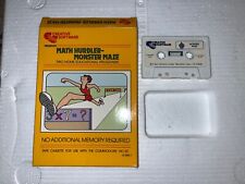 Math Hurdler Monster Maze Cassette Commodore Vic-20 Vintage w/ Box