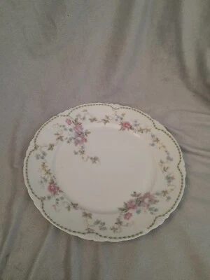 Vintage Rosenthal Versailles Bavaria 10in Scalloped Plate Pink Roses Floral  - Image 1 of 4