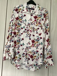 M & S ladies floral long sleeved blouse size 16 New no tags Soft feel viscose - Picture 1 of 8