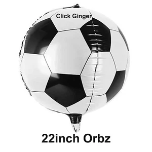 Soccer Foil Orbz Balloon 22inch Football Sports Party Decoration - Picture 1 of 5