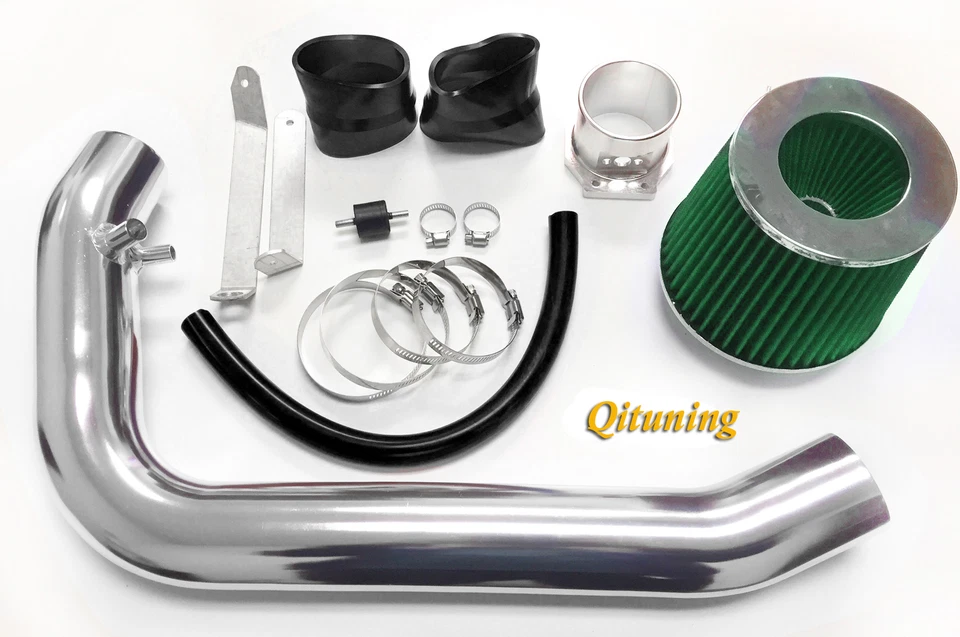 Kit de admisión de aire negro verde + filtro para Nissan 240sx S14 Silvia 1995-1998 2,4 L4 Foto 1 de 1