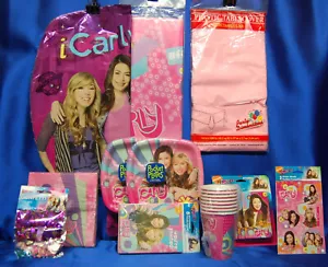 I Carly # 11 Plates Napkins Tablecover Confetti Stickers Invites Cup Notepads - Picture 1 of 6