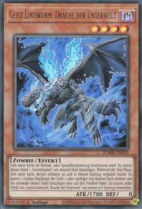 YuGiOh Geist Lindwurm, Drache der Unterwelt BLMR-DE025 Ultra Rare Neu 1st - Bild 1 von 2