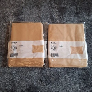 2 Pk SANELA Beige Tan Pillow Covers 16×23 Velvet Soft Zipper Neutral Minimalist - Picture 1 of 6