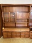 Nathan Furniture Teak Display Cabinets - 2 Pieces - Will Split