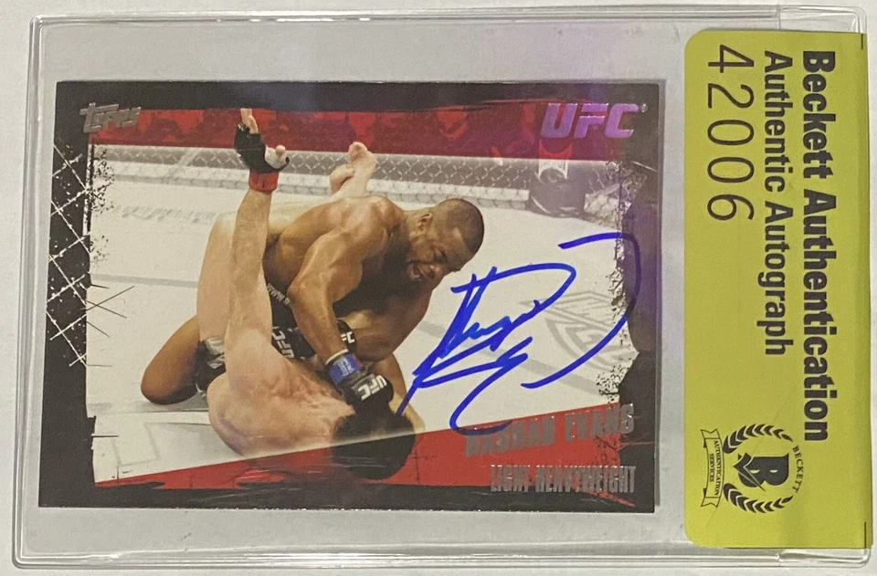 Rashad Evans signed Topps UFC Card. Beckett Seal Of Authenticity COA. Suga. - Image 1 of 1