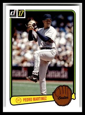 2017 Donruss #RV-42 Pedro Martinez Retro Variations 1983 - Image 1 of 2