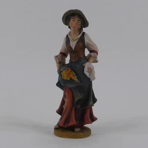 Figura de madera niña uva figura talla de madera pesada Oberammergau 15 cm (239) - Imagen 1 de 13