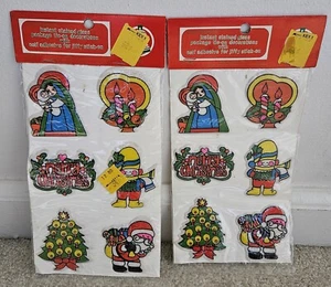 Vintage Puffy Stickers Holiday Christmas Taiwan Two Packs Commodore Unopened - Picture 1 of 6