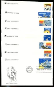 US FDC # 1912-1919 18c Space Achievement 8 FDC's Readers Digest 1981, 9o159 - Picture 1 of 1