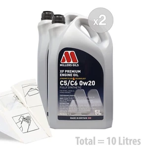 Millers XF Premium C5/C6 0W-20 Car Engine Oil Service Kit 10 LITRES 10L - Picture 1 of 1