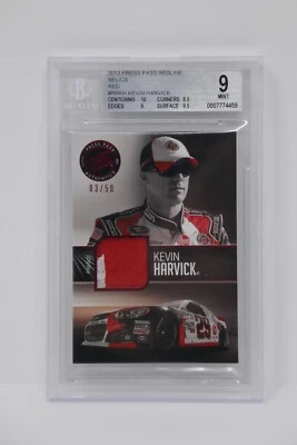 2013 Press Pass Redline Relics Red #RRKH Kevin Harvick/50 Nascar 🔥Beckett 9 - Image 1 of 4