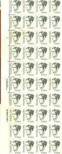 Dorthea Dix Set of 10 x 4 (40) 1 Cent US Postage Stamps, with Left Border 1980 - Picture 1 of 1