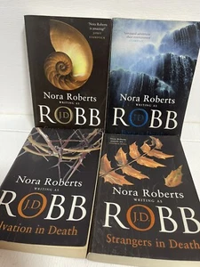 4 x J.D. Robb Books Creation Born Salvation Strangers In Death Bundle Lot - Picture 1 of 6