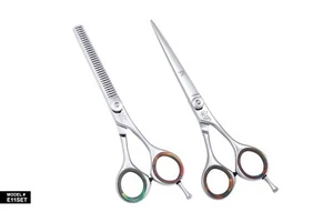 Professional Hair Cutting Shears Japanese Steel Barber Scissors Thinning Set 6" - Picture 1 of 7