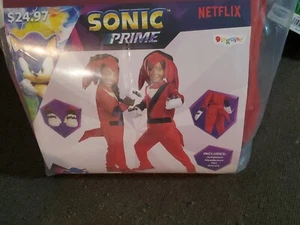 Sonic Prime Kid's Deluxe Sonic Movie Costume M 8 Renegade Knucks - Picture 1 of 2