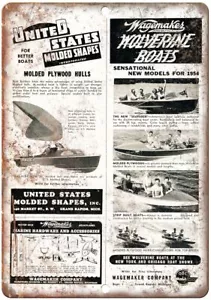 1954 Wagemakes Wolverine Boot Vintage Werbung Reproduktion Metallschild L91 - Bild 1 von 2