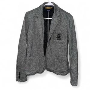 Blazer Ralph Lauren Rugby Gris M Escudo Logo Academia Preppy Hiedra Y2K De Colección - Imagen 1 de 8