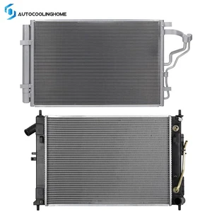 Cooling Radiator And A/C Condenser For 2015 2016 2017 2018 Kia Forte Forte5 2.0L - Picture 1 of 12
