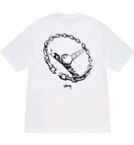 Stussy Kettenglied T-Shirt Neu 100 % Original Größe 2XL - Bild 1 von 1