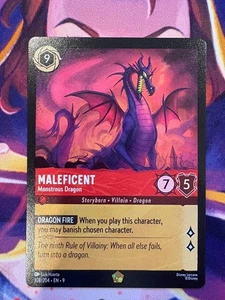 MALÉFICA Dragón Monstruoso - 108/204 - Legendario Disney Lorcana Tarjeta Fable - Imagen 1 de 2