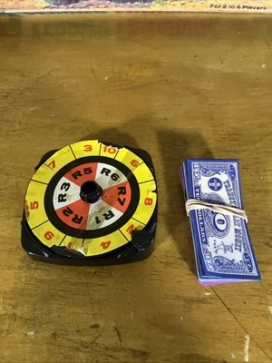 Vintage 1962 TRANSOGRAM Pebbles Flintstone Game Parts Spinner And Money - Image 1 of 3