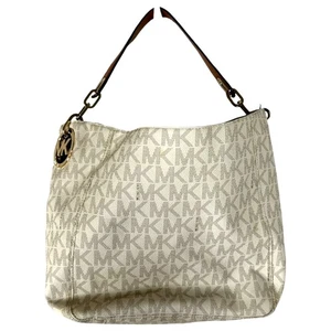Michael Kors Schultertasche Fulton Medium Creme Monogramm - Beschreibung lesen - Bild 1 von 5