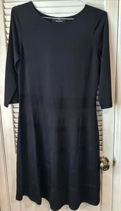 Vestido de mujer. Dennis de Dennis Basso. Elegante negro talla M. manga larga. - Imagen 1 de 9